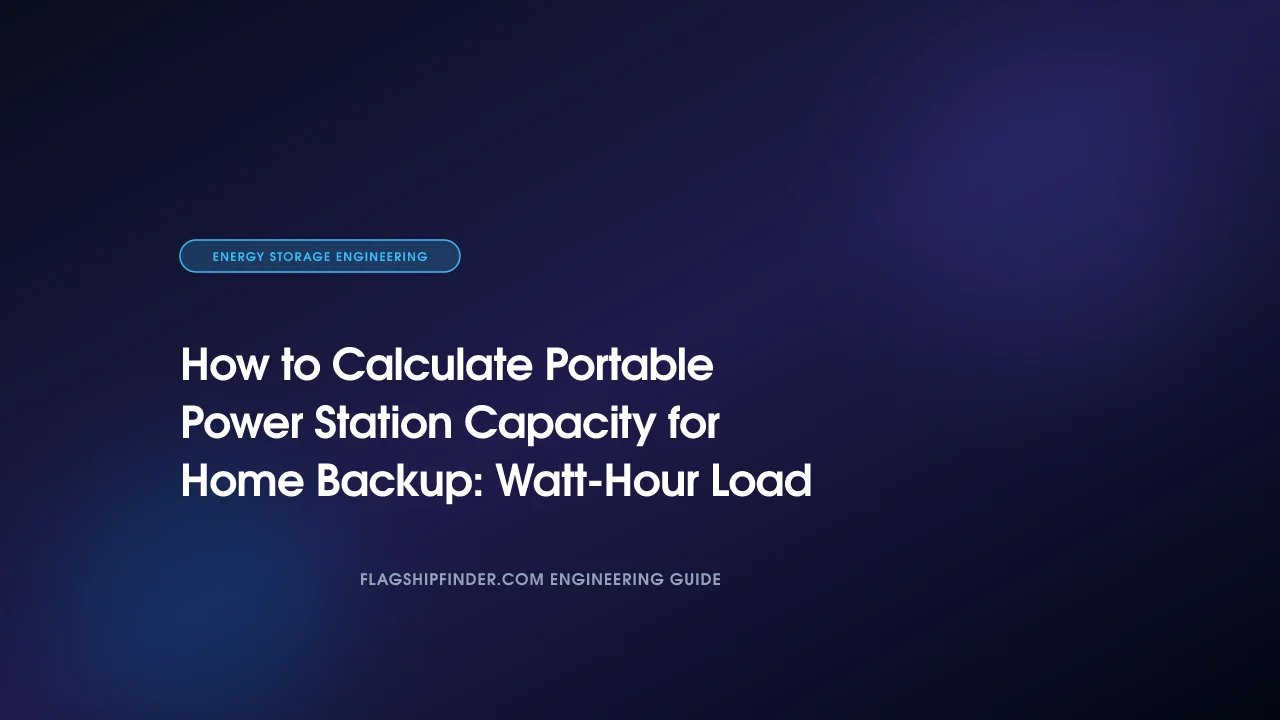 How to Calculate Portable Power Station Capacity for Home Backup: Watt-Hour Load Guide (2026)