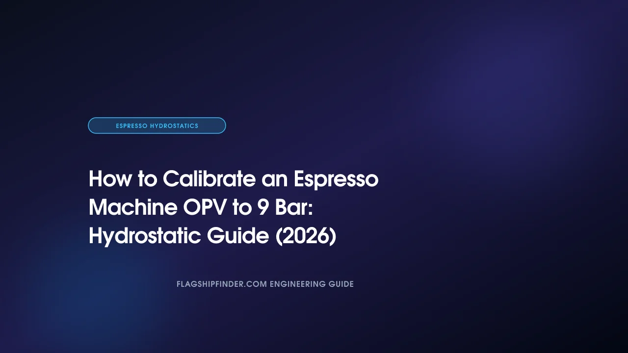 How to Calibrate an Espresso Machine OPV to 9 Bar: Hydrostatic Guide (2026)