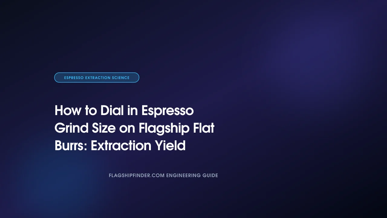 How to Dial in Espresso Grind Size on Flagship Flat Burrs: Extraction Yield Guide (2026)