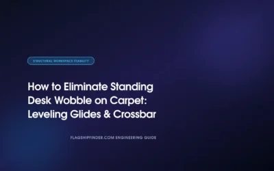 How to Eliminate Standing Desk Wobble on Carpet: Leveling Glides & Crossbar Guide (2026)