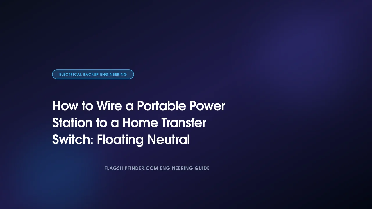 How to Wire a Portable Power Station to a Home Transfer Switch: Floating Neutral Guide (2026)